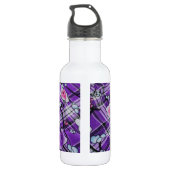 Lila Blumen Trinkflasche (Rückseite)