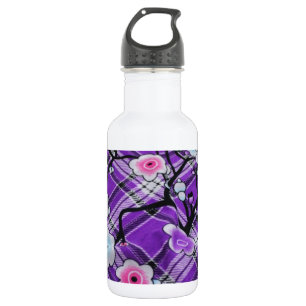 Lila Blumen Trinkflasche