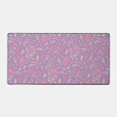 Lila-Blumen und Bogen Schreibtischunterlage (Vorderseite)