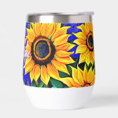 Lila Blumen und gelbe Sonnenblumen Personalisiert (Links)