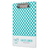 Lila Blumen und Niedliches Baby Elephant Klemmbrett (Links)