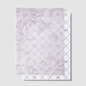 Lila Blumen und Wirbel Pergament Einladungen (Versetzt (Einladung))