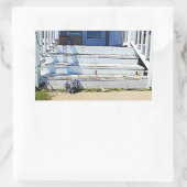 Lila Blumen Vintage Treppen Sticker (Tasche)