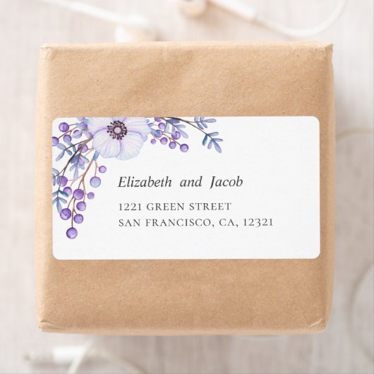 Lila Blumen. Violett-Blumenzettel (Insitu)