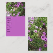 lila Blumen Visitenkarte (Vorne/Hinten)