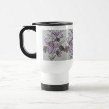 Lila Blumen Wasserfarben Design