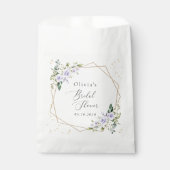 Lila Blumen, weiße Blume, Boho, Brautparty Geschenktütchen (Vorderseite)