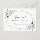 Lila Blumen, weiße Blume, Boho, Windelherde Begleitkarte (Vorderseite)