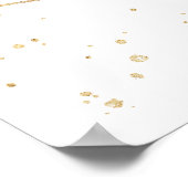 Lila Blumen, weiße Blume, Hochzeitstunde Poster (Ecke)