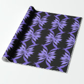 Lila Blumenaquarellmuster Geschenkpapier (Ungerollt)
