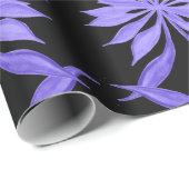 Lila Blumenaquarellmuster Geschenkpapier (Rolleneckpunkt)
