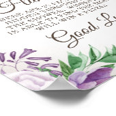 Lila Blumenbaby Dusche Schnuller Hunt Game Poster (Ecke)