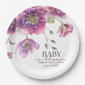 Lila Blumenbaby in Bloom Paper-Tellern Pappteller (Vorderseite)