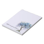 Lila Blumenbaum Notizblock (Rotiert)