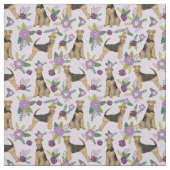 lila Blumenbeete Stoff (Muster)