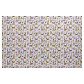 lila Blumenbeete Stoff (Fat Quarter (45,7 x 55,9 cm))