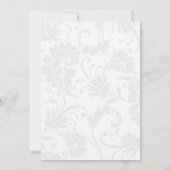 Lila Blumenberries und Damaskus-Hochzeit Einladung (Rückseite)