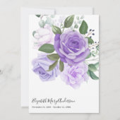 Lila Blumenbezug Vielen Dank Bereavement Foto Dankeskarte (Rückseite)