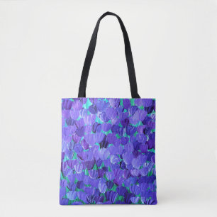 Lila Blumenblätter Tasche