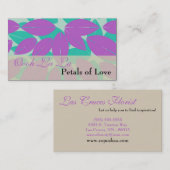 Lila Blumenblätterblatt Räume Visitenkarte (Vorne/Hinten)