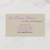 Lila Blumenblätterblatt Räume Visitenkarte (Rückseite)