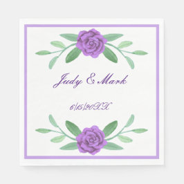 Lila Blumenblätterpapier Napkins Serviette