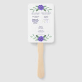 Lila Blumenblätterprogramm Fächer (Rückseite)