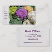Lila Blumenblume am Markt Visitenkarte (Vorne/Hinten)