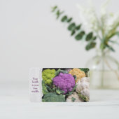 Lila Blumenblume am Markt Visitenkarte (Stehend Vorderseite)