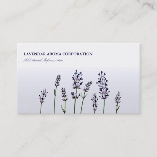 Lila BlumenBlumen des Lavendel-| Pastell Visitenkarte (Vorderseite)