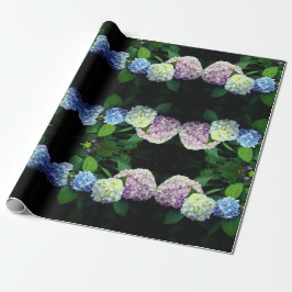 lila blumenblütenblaue Hydrangeas Geschenkpapier