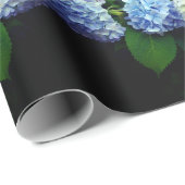 lila blumenblütenblaue Hydrangeas Geschenkpapier (Rolleneckpunkt)