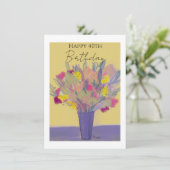 Lila BlumenBouquet, individuelles Jahr Geburtstag (Stehend Vorderseite)