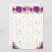 Lila Blumenbraun-Hair-Prinzessin Geburtstagsparty Einladung (Rückseite)