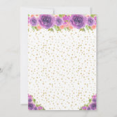 Lila Blumenbraun-Hair-Prinzessin Geburtstagsparty Einladung (Rückseite)