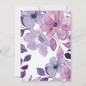 Lila Blumenbrunch Einladung (Rückseite)