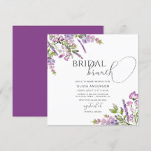 Lila Blumenbrunch mit Wasserfarbe