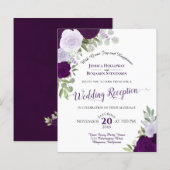 Lila Blumenbudget Hochzeitsempfang (Vorne/Hinten)