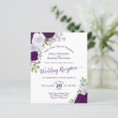 Lila Blumenbudget Hochzeitsempfang (Stehend Vorderseite)