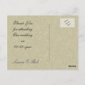 lila Blumendanke Postkarte (Rückseite)