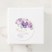 Lila Blumendanken, Babydusche Geschenkanhänger (Beispiel)