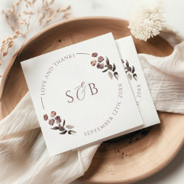 Lila Blumendanken Serviette