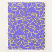 Lila BlumenDankeszeitung mit voller Blüte Planer (Rückseite)