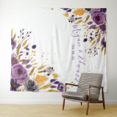 Lila Blumendecke Empfang Dekoration Wandteppich (Beispiel (Horizontal))