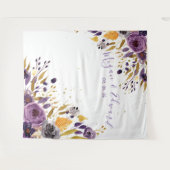 Lila Blumendecke Empfang Dekoration Wandteppich (Vorderseite (Horizontal))