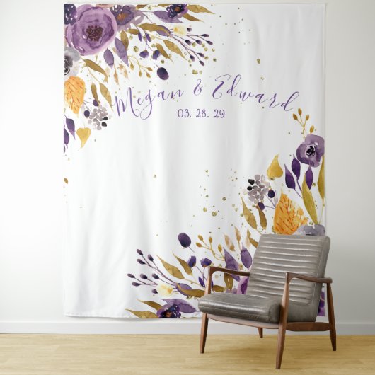 Lila Blumendecke Empfang Dekoration Wandteppich (Beispiel)