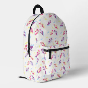 Lila Blumendesign Bedruckter Rucksack