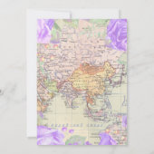 Lila Blumendusche Einladung (Rückseite)