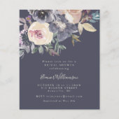 Lila Blumendusche Einladung (Vorderseite)