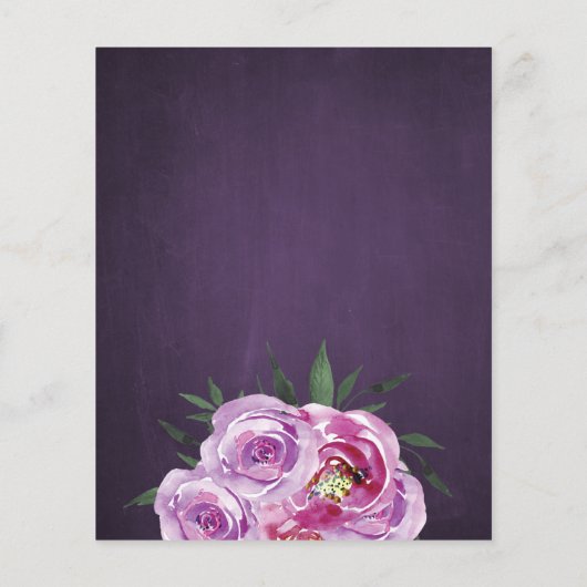 Lila Blumendusche Flyer (Hinten)